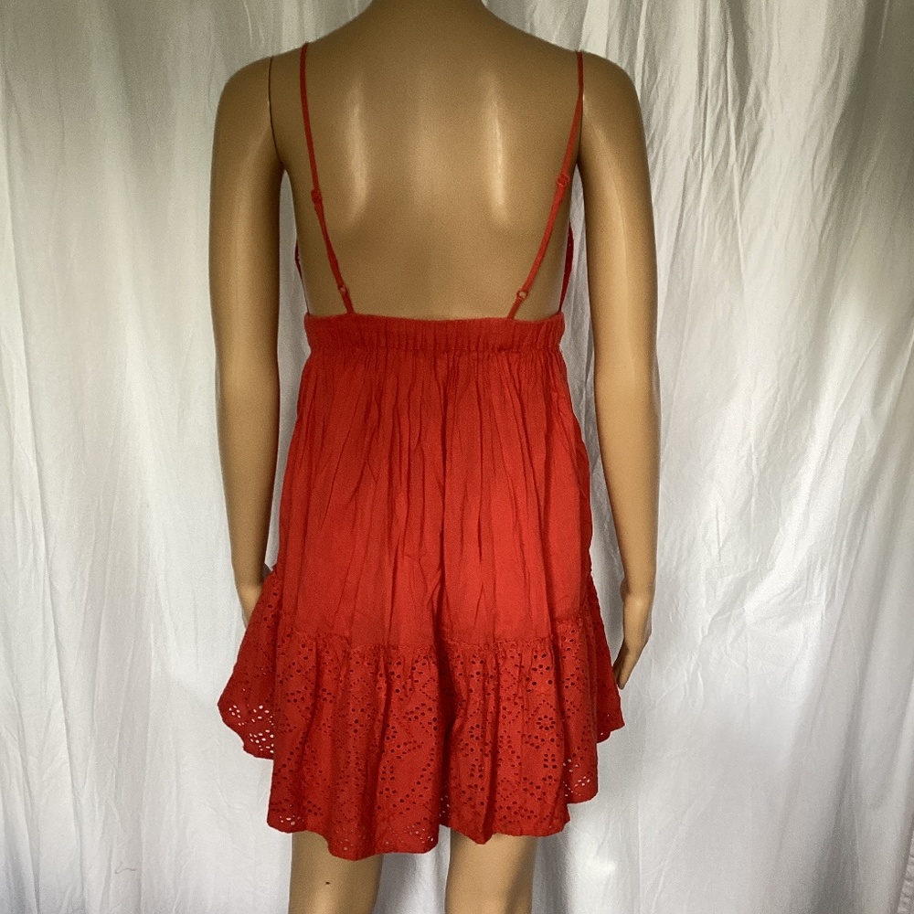 MAJE Terracotta Orange cotton minidress S - Picture 3 of 3